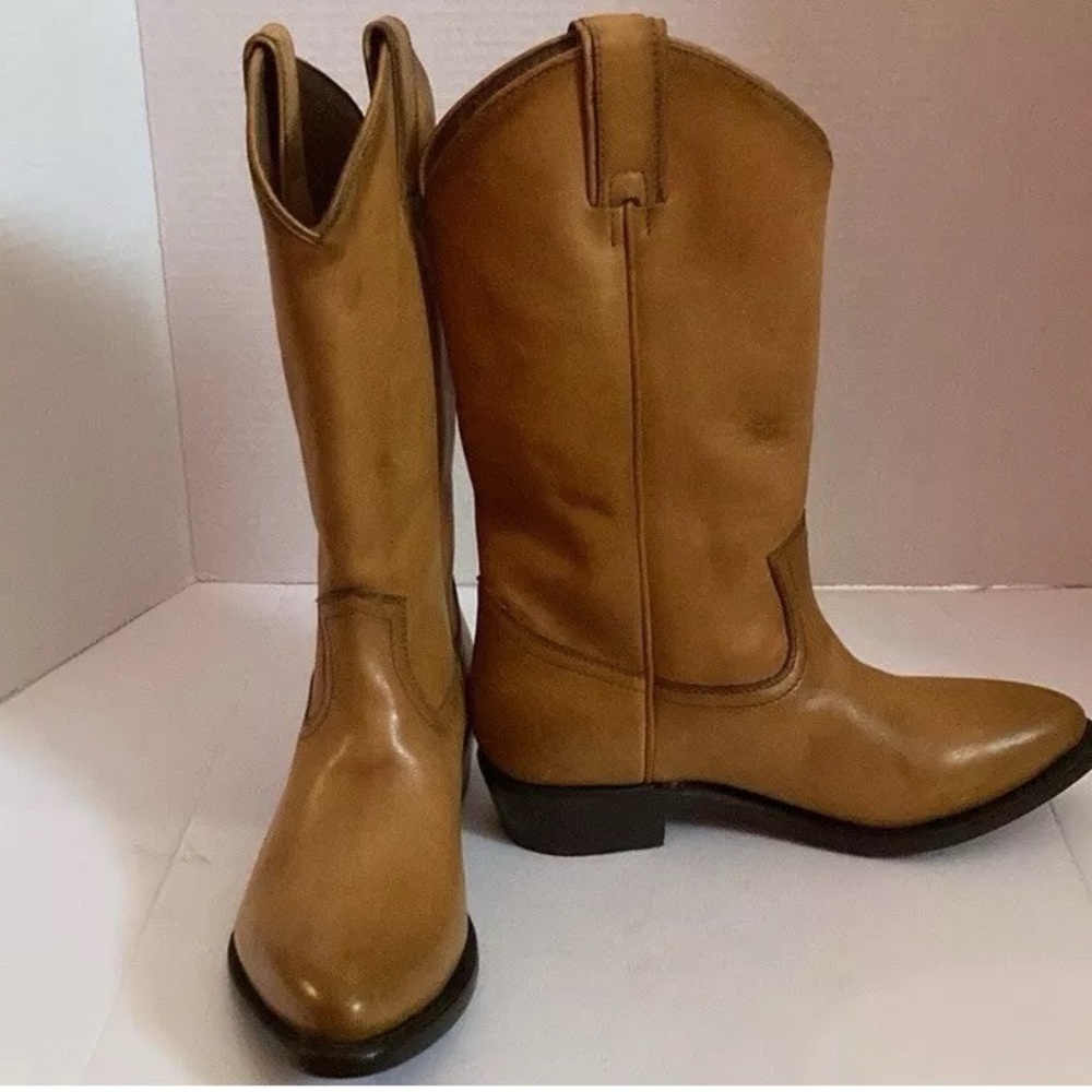 Frye Tan Heeled Boots